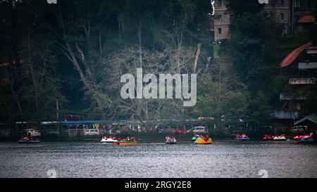 Il lago Kodaikanal, noto anche come lago Kodai, è un lago artificiale situato nella città di Kodaikanal nel distretto di Dindigul nel Tamil Nadu, in India. 13 maggio 2023, Kod Foto Stock