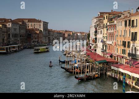 Vista del Canal Grande di Venezia Foto Stock