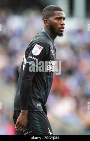 Peterborough sabato 12 agosto 2023. Daniel Kanu del Charlton Athletic durante la partita di Sky Bet League 1 tra Peterborough e Charlton Athletic a London Road, Peterborough, sabato 12 agosto 2023. (Foto: Tom West | mi News) crediti: MI News & Sport /Alamy Live News Foto Stock