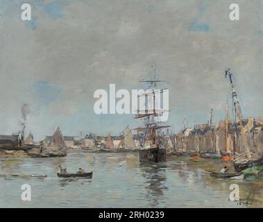 Le Port de Trouville 1879 di Eugène Louis Boudin Foto Stock