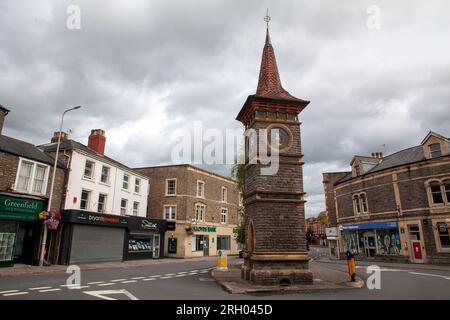 Torre dell'Orologio una Torre dell'Orologio vittoriana, Clevedon Foto Stock