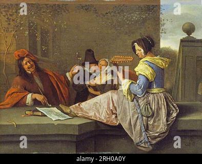 The Lute Player 1670 di Jan Steen Foto Stock