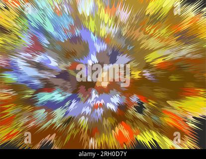 Esplosione colorata - sfondo astratto per tessuti o stampe. Schizzi vivaci per tendenze della moda, soluzioni per interni, poster, carte da parati, tessuti Foto Stock