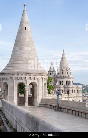 Dettagli architettonici dal quartiere del castello di Budapest Foto Stock