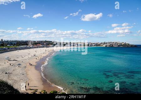 Sydney, Australia. 10 agosto 2023. Vista generale di Bondi Beach a Sydney, Australia. (Foto: Daniela Porcelli/Sports Press Photo/C - SCADENZA DI UN'ORA - ATTIVA FTP SOLO SE IMMAGINI DI ETÀ INFERIORE A UN'ORA - Alamy) credito: SPP Sport Press Photo. /Alamy Live News Foto Stock