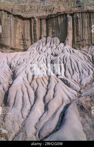 Affascinanti formazioni conosciute come concrezioni di palla di cannone nella North Unit del Theodore Roosevelt National Park Foto Stock