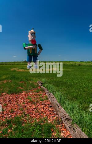 La più grande scultura della famiglia di Tin al mondo sulla Enchanted Highway del North Dakota Foto Stock