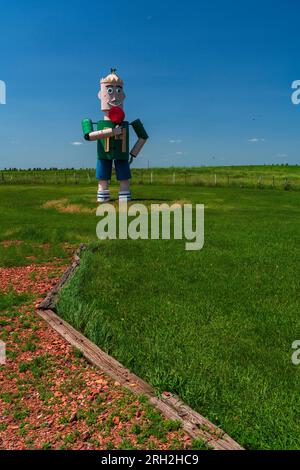 La più grande scultura della famiglia di Tin al mondo sulla Enchanted Highway del North Dakota Foto Stock