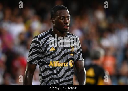 Cesena, Italia. 12 agosto 2023. Timothy Weah (Juventus FC) durante la Juventus FC vs Atalanta BC, amichevole partita di calcio a Cesena, Italia, 12 agosto 2023 credito: Independent Photo Agency/Alamy Live News Foto Stock