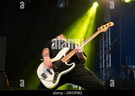 Casket Feeder, si esibisce dal vivo al Bloodstock Open Air Festival 2023, Catton Park, Derbyshire, Regno Unito. Foto: John Lambeth/Alamy Foto Stock