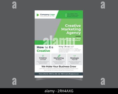 Design del modello di opuscolo aziendale Illustrazione Vettoriale