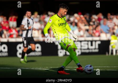 Cartagena, Murcia, Spagna. 13 agosto 2023. Marc Martinez, 13 /08/2022, FC Cartagena vs CD Elendes, 2 , 2 divisione spagnola, LaLiga Hypermotion, campionato regolare, 1° giorno: Estadio Cartagonova, Cartagena, regione di Murcia. Crediti: Pascu Mendez/Alamy Live News Foto Stock