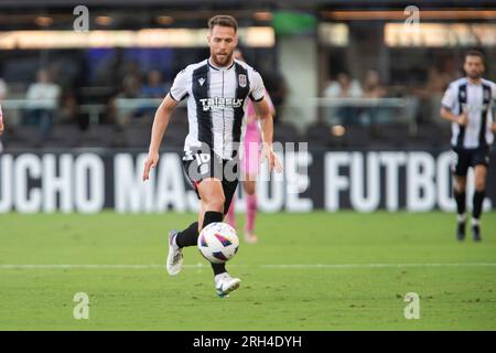 Cartagena, Murcia, Spagna. 13 agosto 2023. Ivan Calero, 13 /08/2022, FC Cartagena vs CD Elendes, 2 , 2 divisione spagnola, LaLiga Hypermotion, campionato regolare, 1° giorno: Estadio Cartagonova, Cartagena, regione di Murcia. Crediti: Pascu Mendez/Alamy Live News Foto Stock