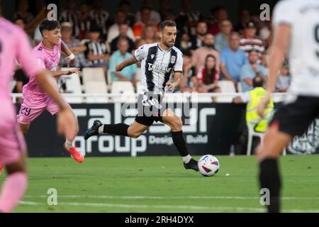 Cartagena, Murcia, Spagna. 13 agosto 2023. Hector, 13 /08/2022, FC Cartagena vs CD Elendes, 2 , 2 divisione spagnola, LaLiga Hypermotion, campionato regolare, 1° giorno: Estadio Cartagonova, Cartagena, regione di Murcia. Crediti: Pascu Mendez/Alamy Live News Foto Stock