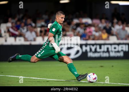 Cartagena, Murcia, Spagna. 13 agosto 2023. Guille, 13 /08/2022, FC Cartagena vs CD Elendes, 2 , 2 divisione spagnola, LaLiga Hypermotion, campionato regolare, 1° giorno: Estadio Cartagonova, Cartagena, regione di Murcia. Crediti: Pascu Mendez/Alamy Live News Foto Stock