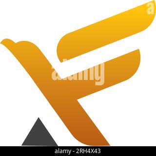 Logo AF Falcon. Combinazione di logo realizzata con logo iniziale A e F con modello di logo iniziale A forma di falco Illustrazione Vettoriale