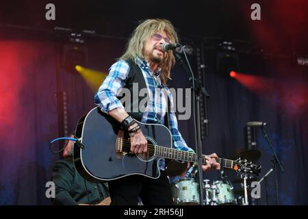 John Ford degli Strawbs si esibisce al loro concerto di addio. Fairports Cropredy Convention. 11 agosto 2023 Foto Stock