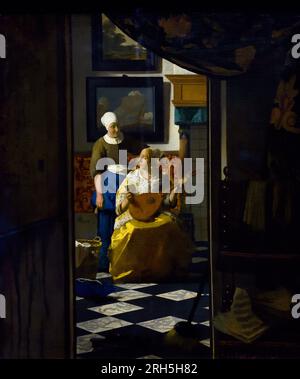 La Lettera d'amore 1669 Johannes Vermeer o Jan Vermeer 1632 - 1675 olandese Paesi Bassi Foto Stock