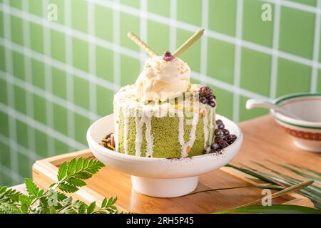 Tè verde Matcha Ice Cream Foto Stock