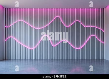 Esclusivo design decorativo dell'interno del pannello a parete, rappresentazione di illustrazioni 3d. Foto Stock