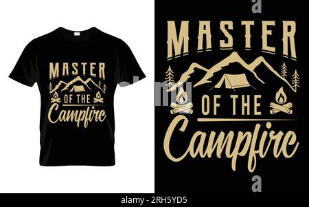 Maestro del camino, divertente maglietta da campeggio Illustrazione Vettoriale