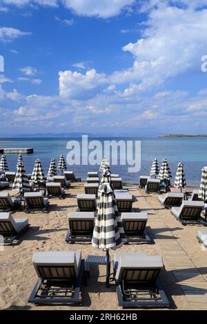Hellenic Seaways traghetto veloce Aero 2, Megaloxori, Agistri, Isole Saroniche, Grecia. Foto Stock