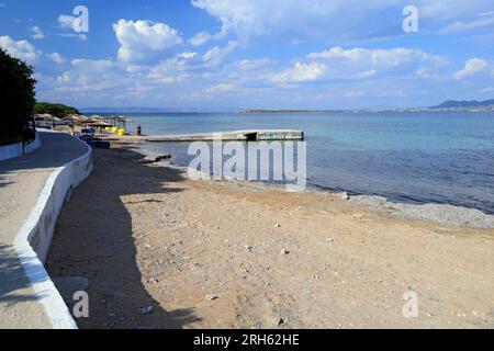 Hellenic Seaways traghetto veloce Aero 2, Megaloxori, Agistri, Isole Saroniche, Grecia. Foto Stock