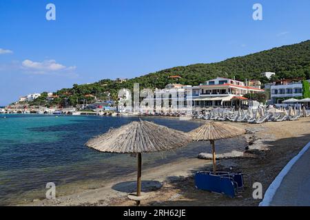 Hellenic Seaways traghetto veloce Aero 2, Megaloxori, Agistri, Isole Saroniche, Grecia. Foto Stock