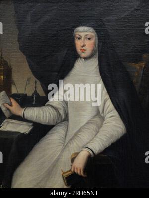 Mariana d'Austria (1634-1696). Regina di Spagna, moglie di Filippo IV Seconda metà del XVII secolo. Olio su tela. Museo di storia, Madrid, Spagna. (In prestito, Museo del Prado, Madrid). Foto Stock