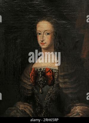 Maria Anna di Neuburg (1676-1700). Regina di Spagna, seconda moglie di Carlo II Ritratto anonimo, 1676-1700. Museo di storia, Madrid, Spagna. Foto Stock