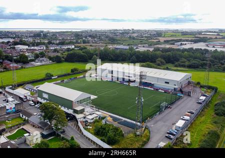 Oriel Park, Dundalk, sede del Dundalk Football Club Foto Stock