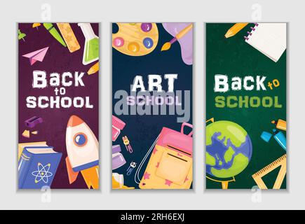 Composizione con cancelleria. Illustrazione Vettoriale