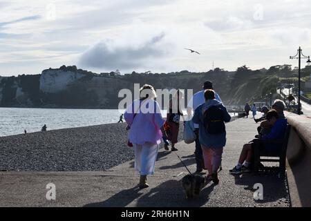 Seaton Seafront nell'estate del 2023 Devon Inghilterra regno unito Foto Stock