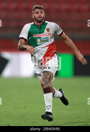 Monza, Italia, 13 agosto 2023. Manolo Portanova dell'AC Reggiana durante la partita di Coppa Italia Round 32 allo stadio U-Power di Monza. Il credito fotografico dovrebbe leggere: Jonathan Moscrop / Sportimage Foto Stock