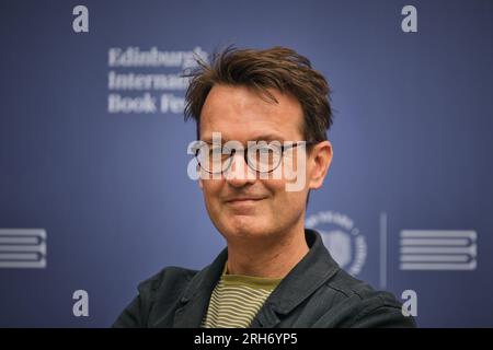 Edimburgo Scozia, Regno Unito 14 agosto 2023. David Farrier all'Edinburgh International Book Festival. credit sst/alamy live news Foto Stock