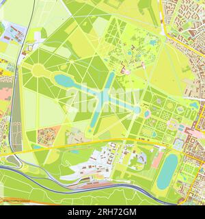 Mappa vettoriale della Reggia di Versailles Illustrazione Vettoriale