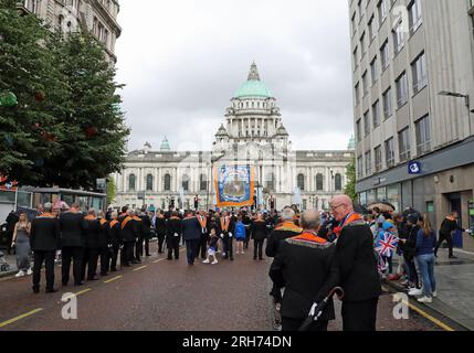 Orange Day a Belfast Foto Stock