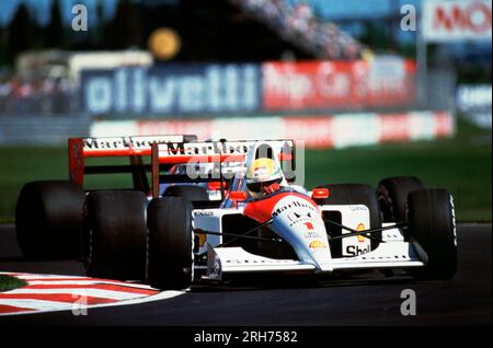 Ayrton Senna. 1991 Gran Premio canadese Foto Stock