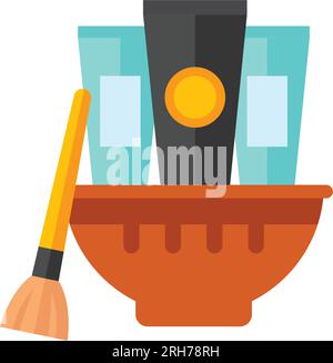 Maschera facciale con icona tubi Illustrazione Vettoriale