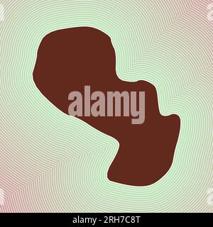 Icona della mappa del Paraguay. Forma del paese su sfondo sfumato a strisce radianti. Poster vivace del Paraguay. Elegante illustrazione vettoriale. Illustrazione Vettoriale