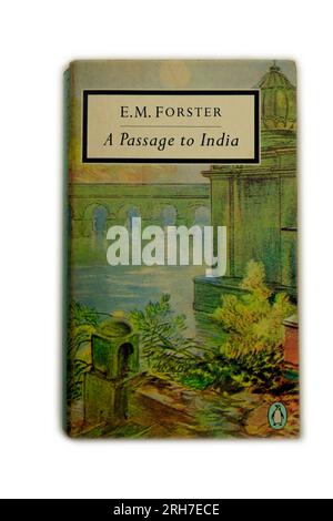 E.M. Forster - Un passaggio in India. Copertina del libro cartaceo. Studio configurato con sfondo bianco Foto Stock