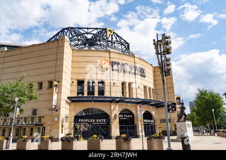 Pittsburgh, Pennsylvania – 22 luglio 2023: PNC Park sede dei Pittsburgh Pirates Foto Stock