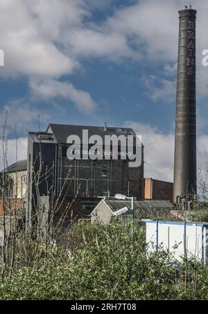 Vecchia fabbrica di birra a Cardiff, Galles Foto Stock