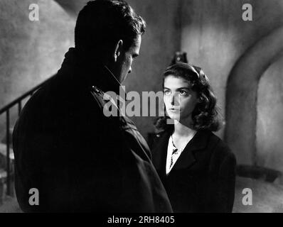 John Ericson, Pier Angeli, sul set del film, 'Teresa', MGM, Loew's Inc., 1951 Foto Stock