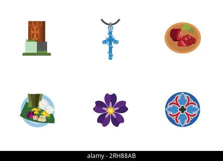 Set di icone Armenia Illustrazione Vettoriale