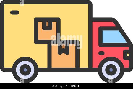 Immagine icona veicolo per la consegna. Illustrazione Vettoriale