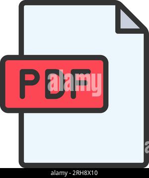 Immagine icona PDF. Illustrazione Vettoriale