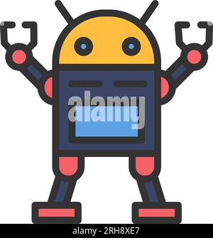 Immagine icona robotica. Illustrazione Vettoriale