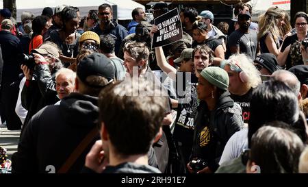 Dimostrazione anti-Trump a New York 4/4/23 #2 Foto Stock