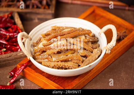 Trippa di manzo marinato in salsa piccante Foto Stock